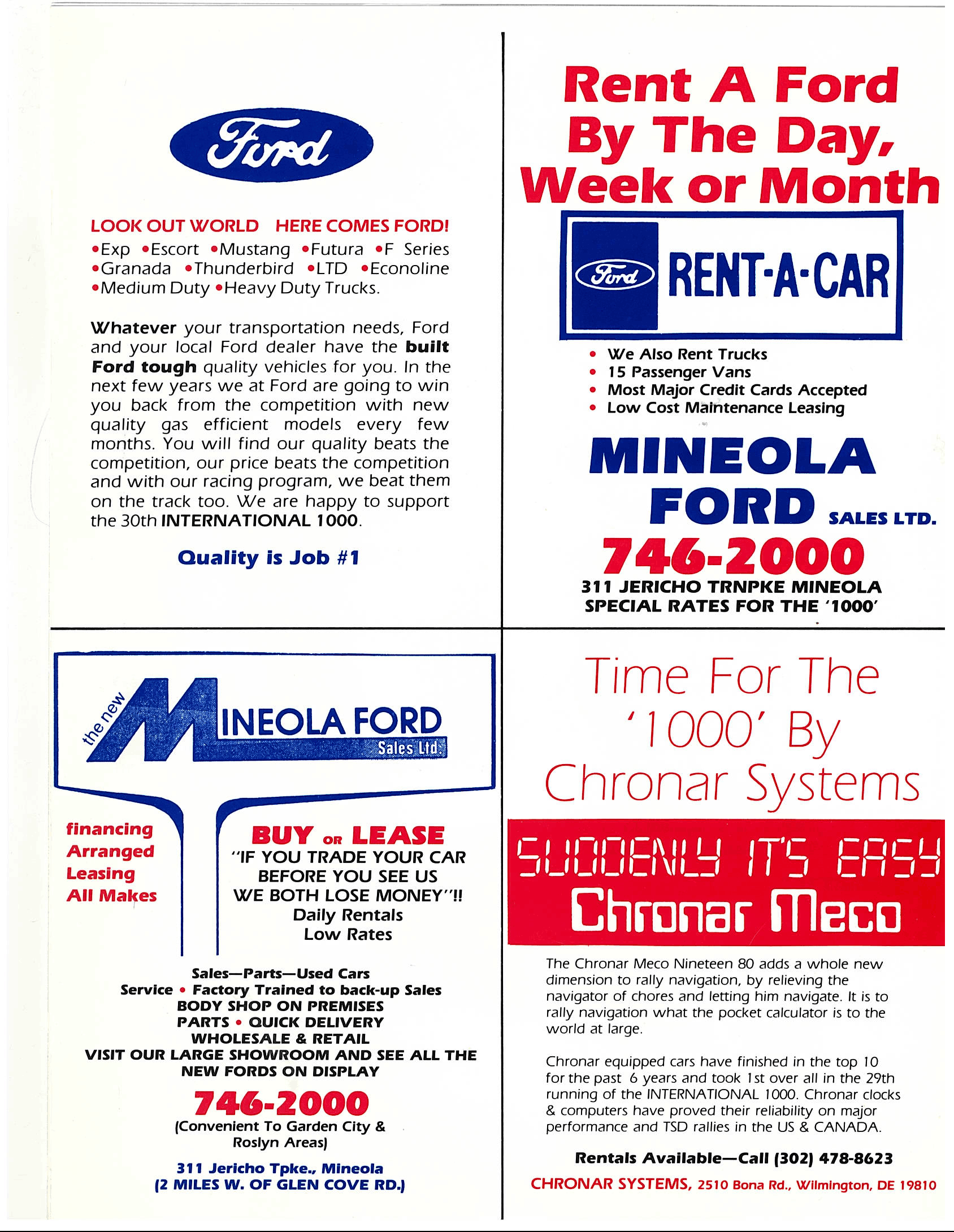 International 1000 Rally 1981