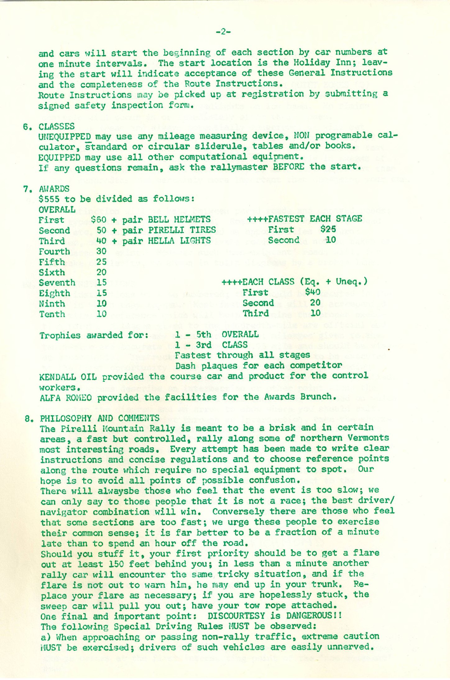 Pirelli Mountian Rally 1977