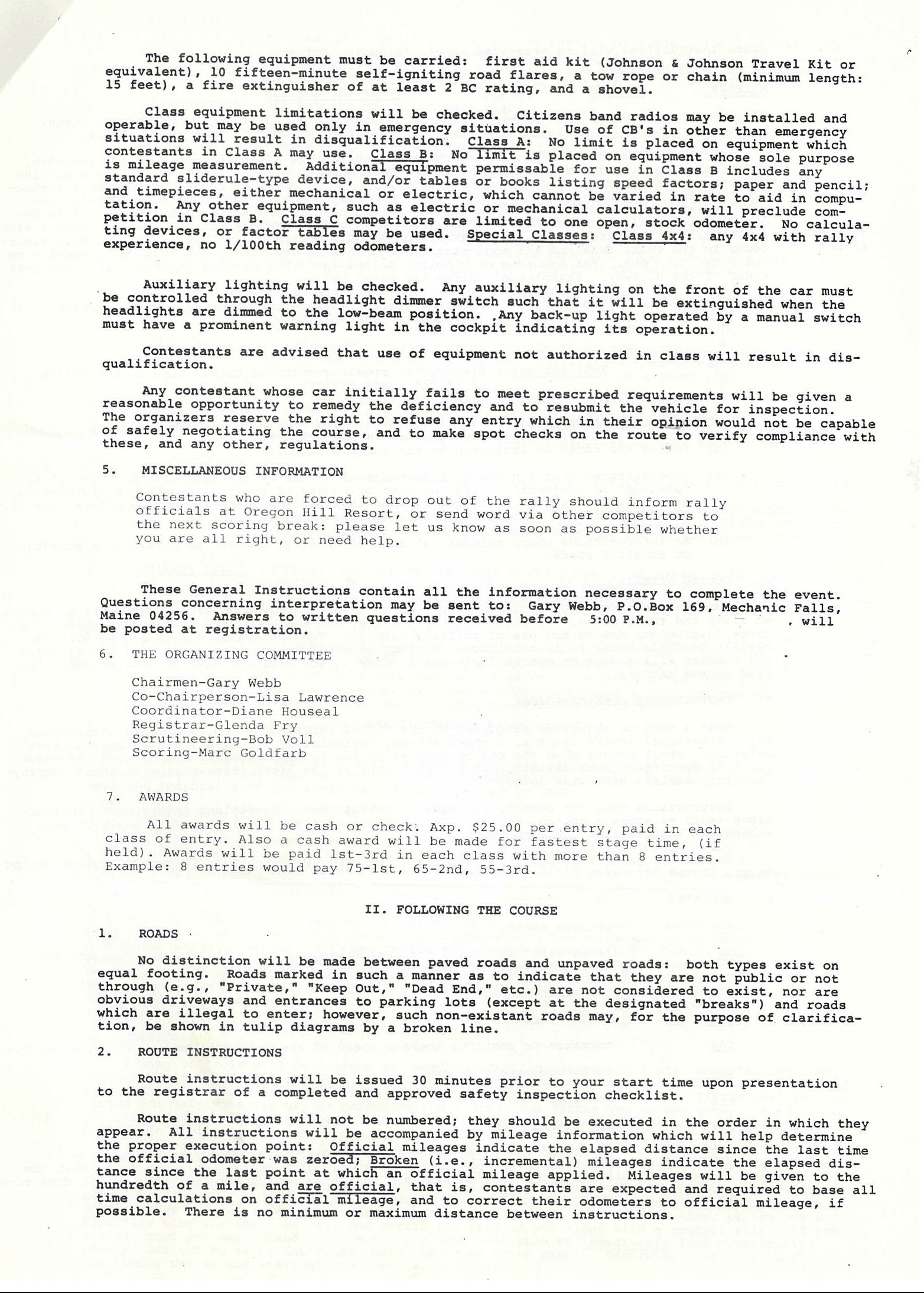 Wellsboro Forest Rally 1982