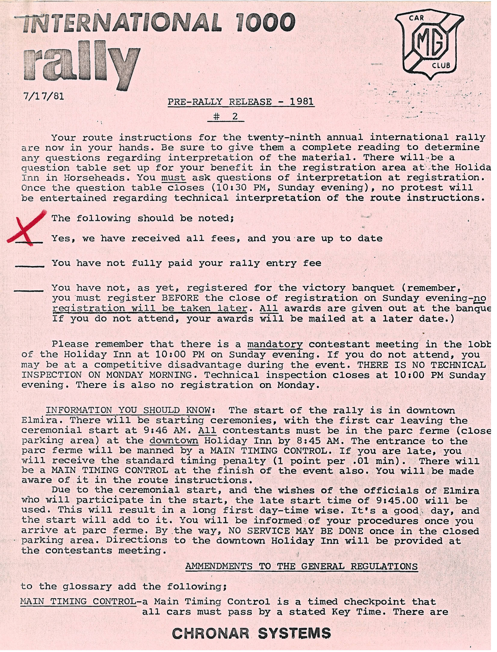 International 1000 Rally 1981