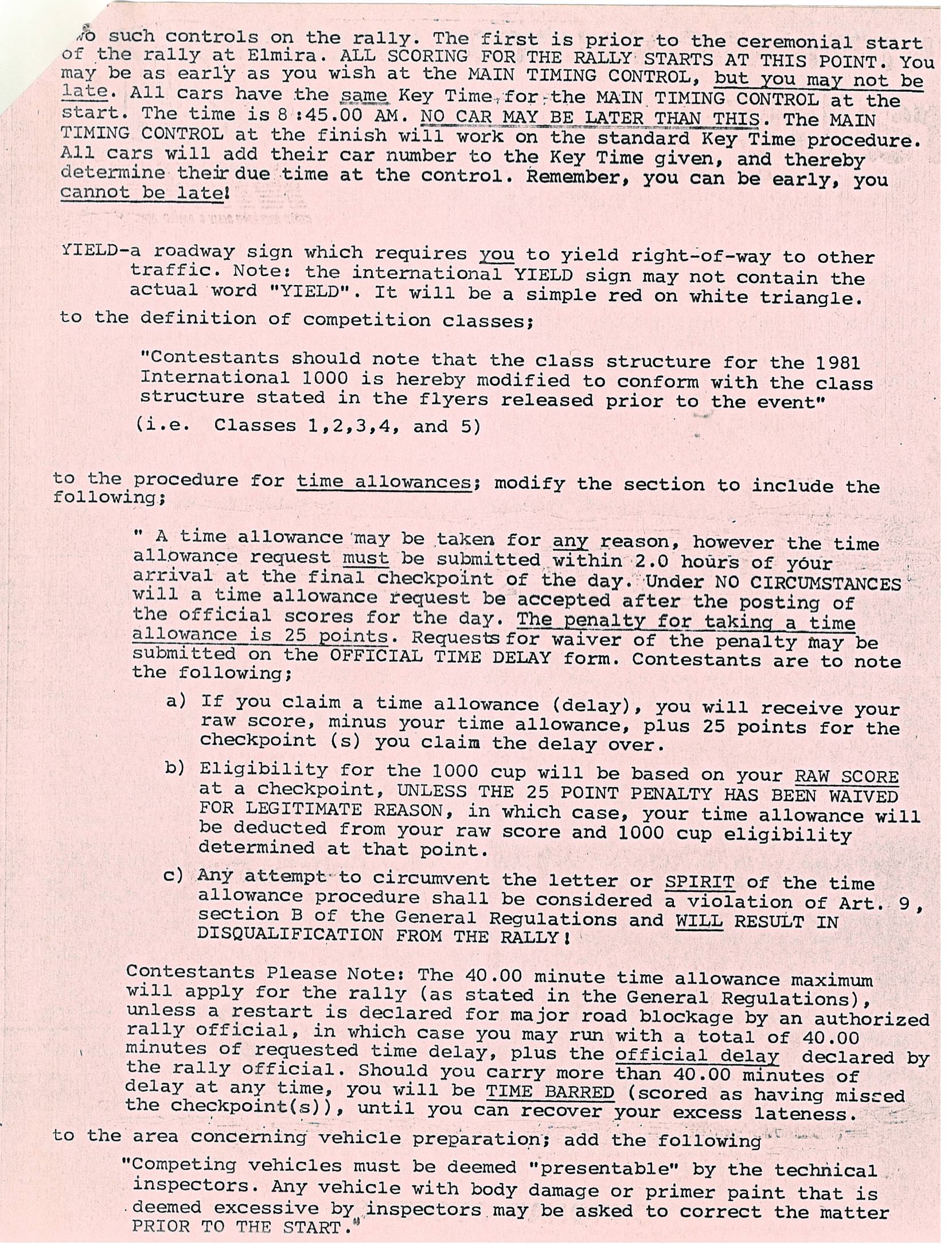 International 1000 Rally 1981