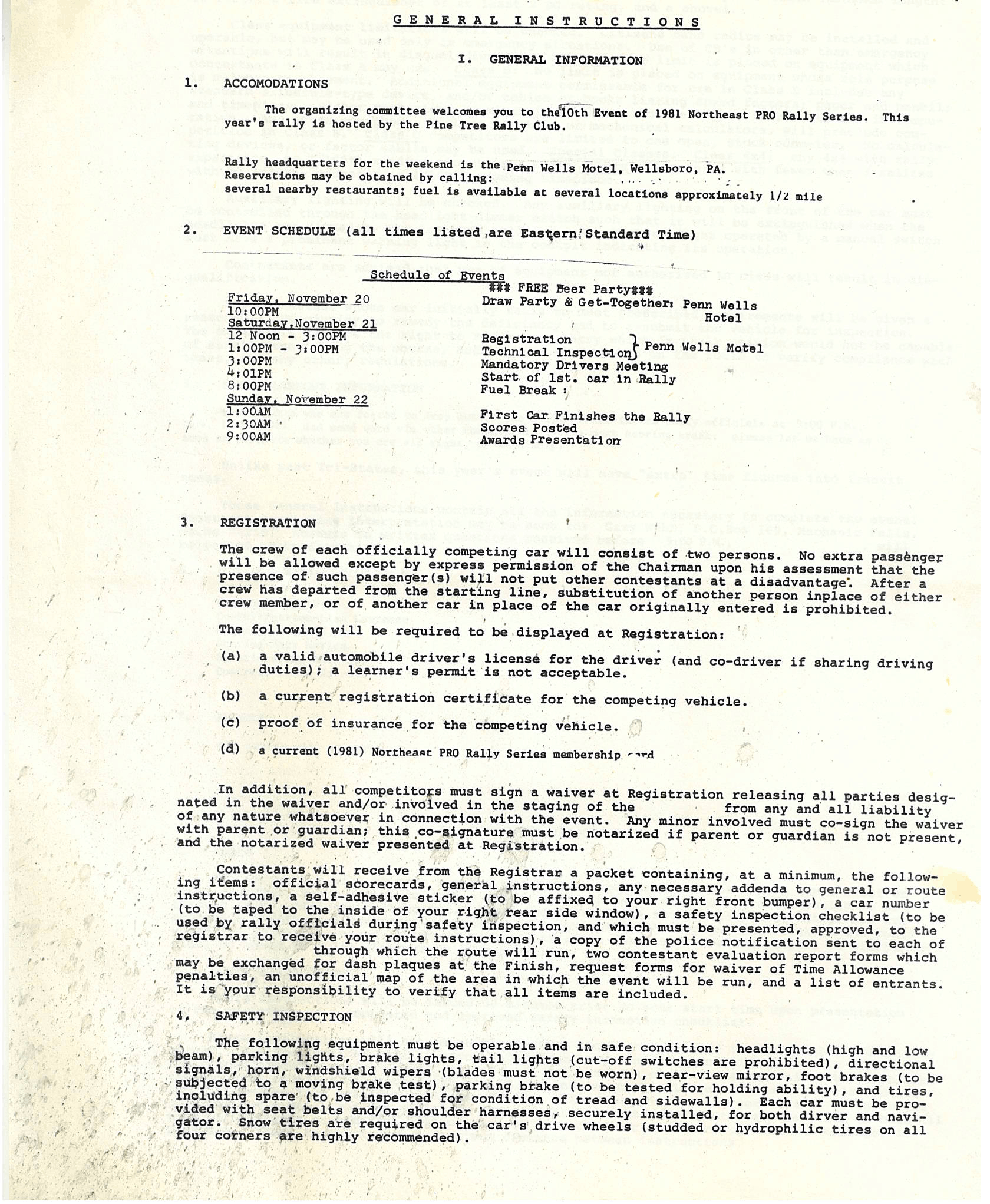 Wellsboro Forest Rally 1981