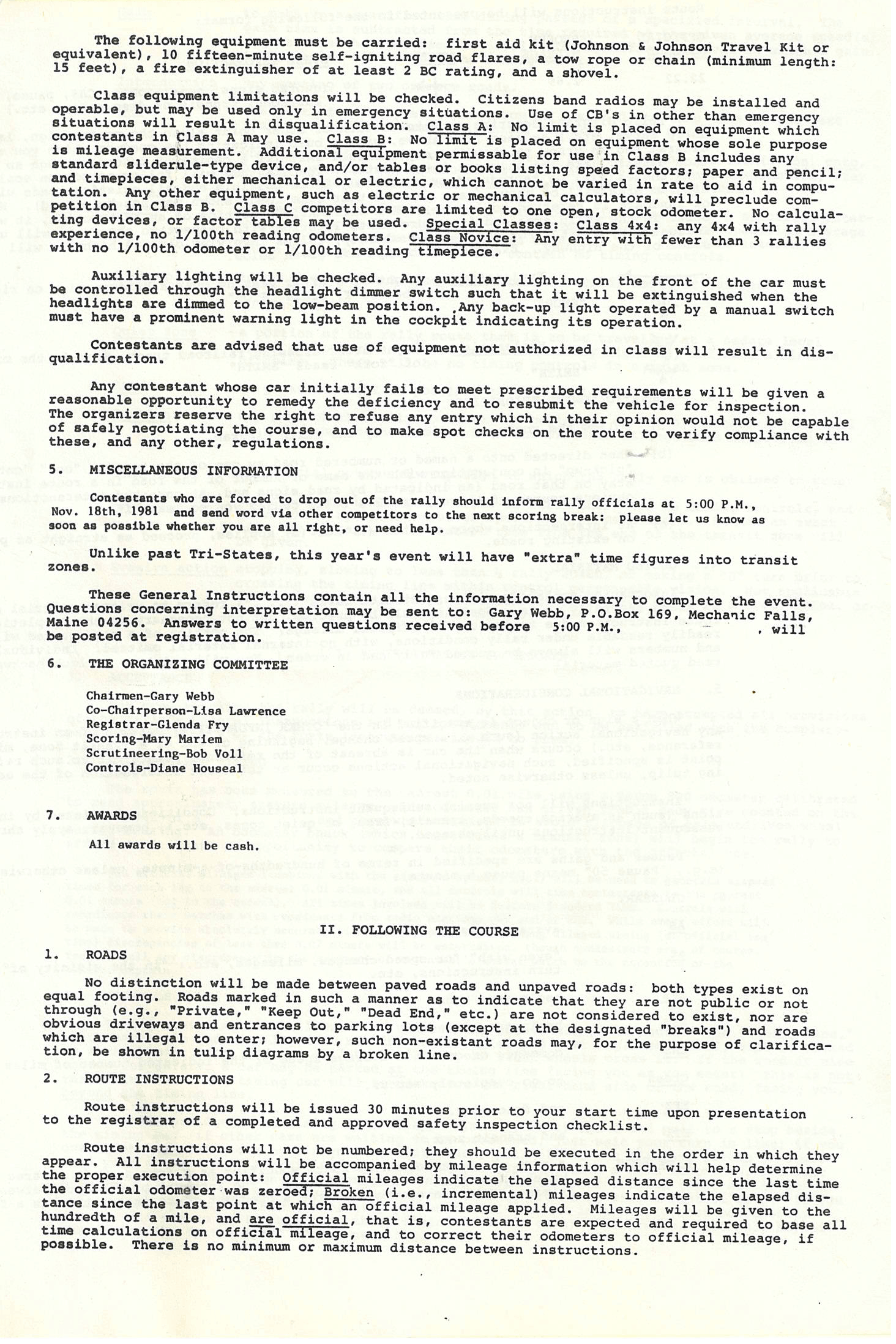 Wellsboro Forest Rally 1981