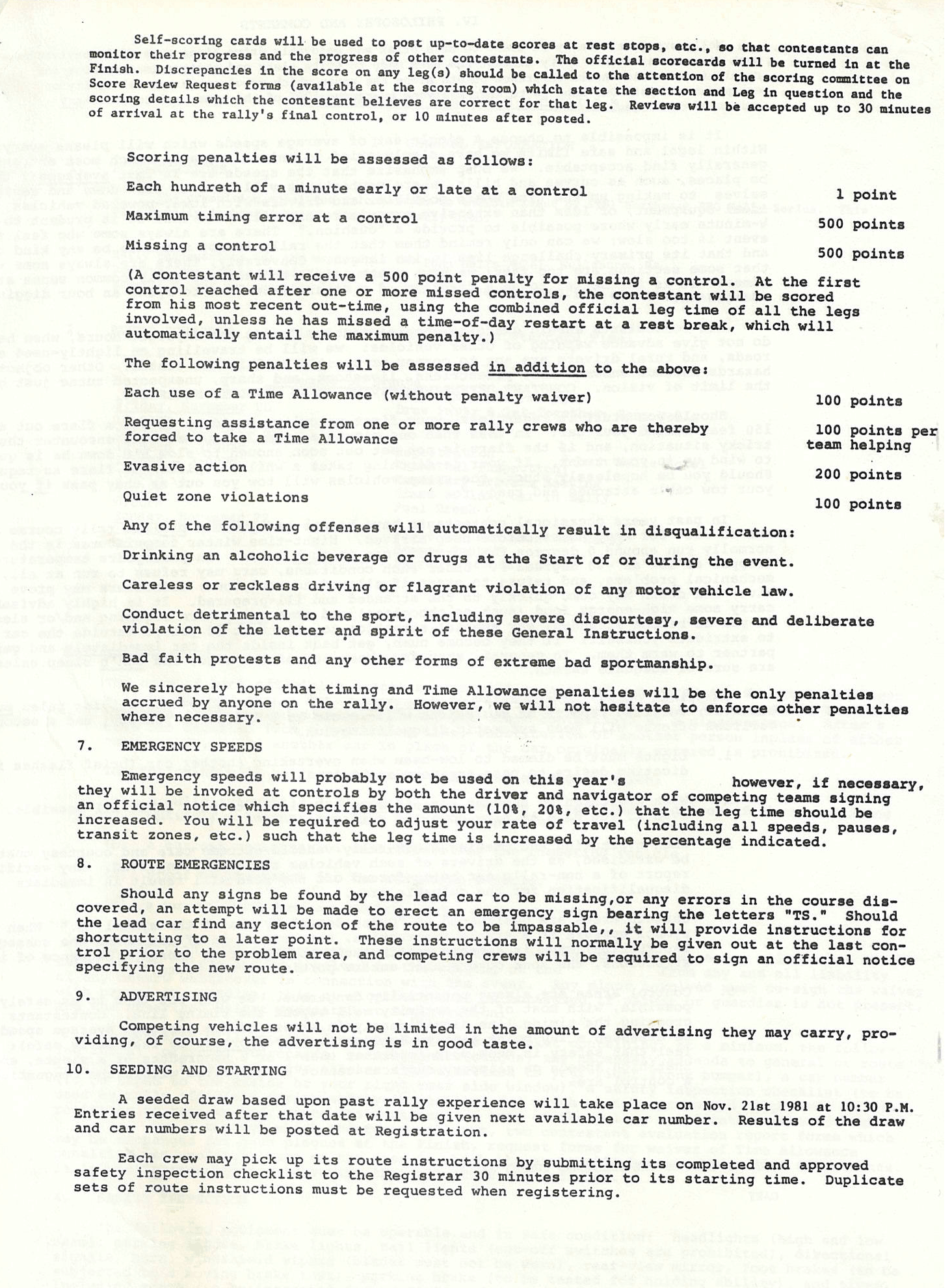 Wellsboro Forest Rally 1981