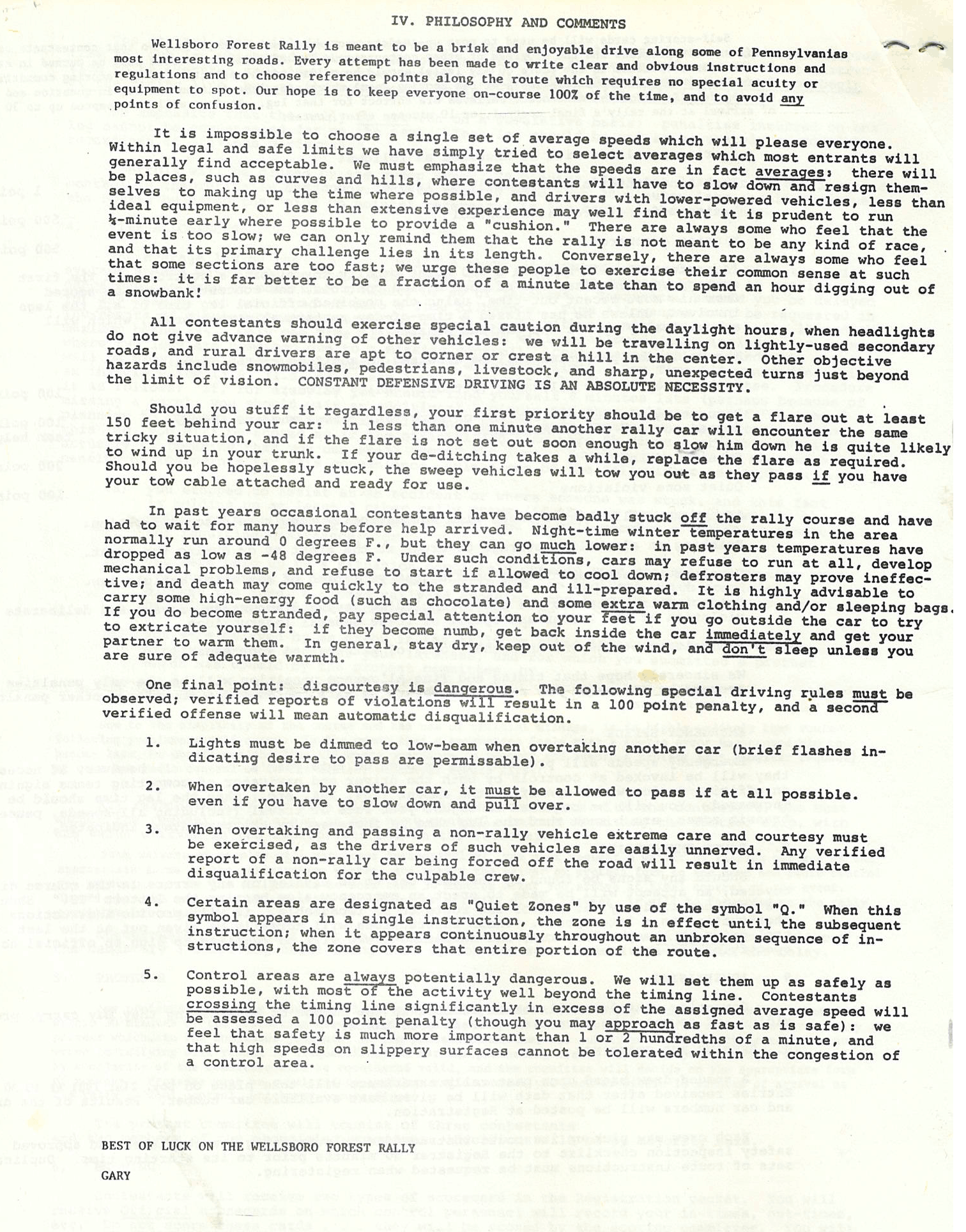 Wellsboro Forest Rally 1981